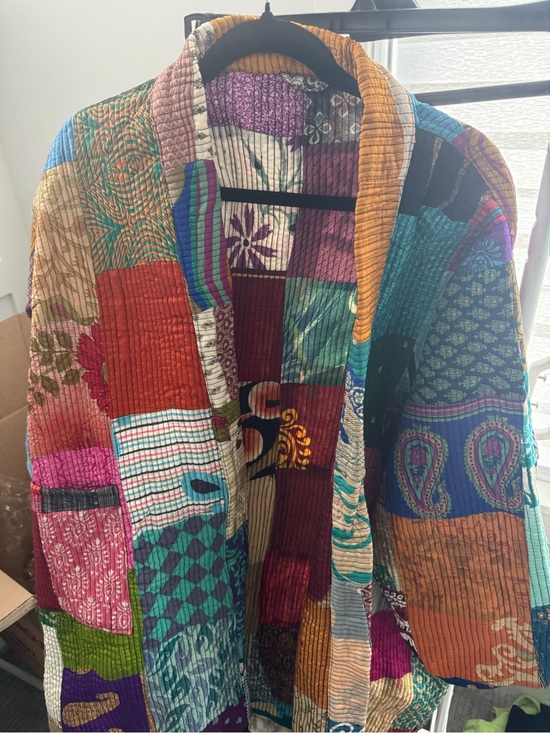 Handmade Jackets & Blazers - Patchwork Multicolor Kantha Jacket - Bohemian Quilted Coat